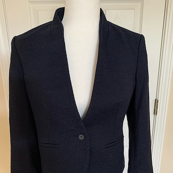 LOFT Jackets & Blazers - Loft Navy Textured Blazer